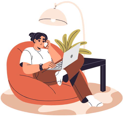 graphic- wfh one beanbag